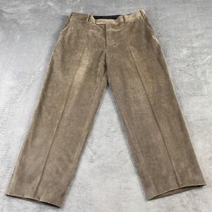 Pronto Uomo Platinum Men Corduroy Casual Dress Pants Khaki Size 40 Brown‎ Preppy